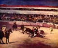 Scène de combat de taureaux Édouard Manet